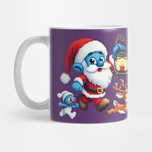 Christmas Santa with Lamp Mug